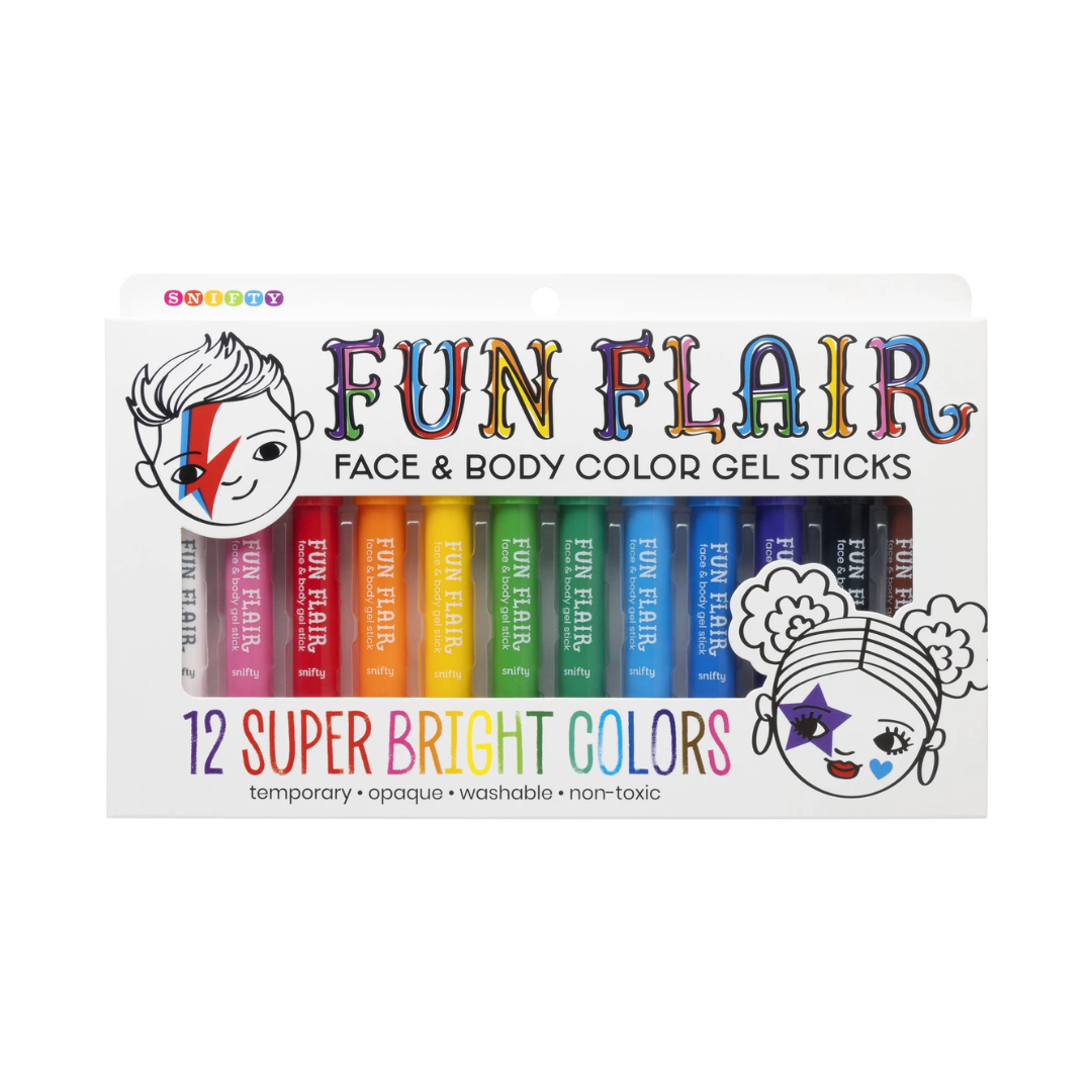 Fun Flair - Face & Body Color Gel Set of 12