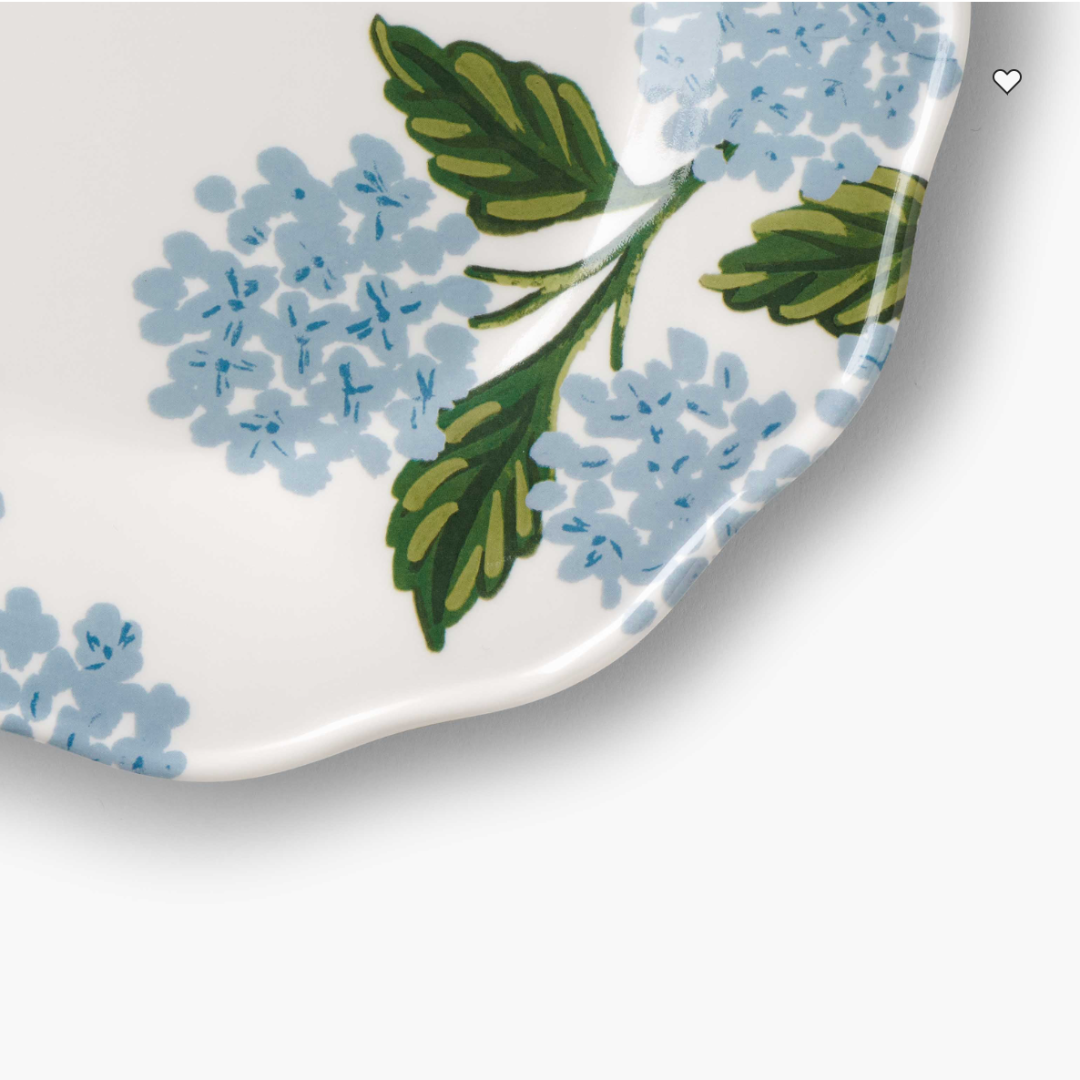 Hydrangea Melamine Dessert Plates