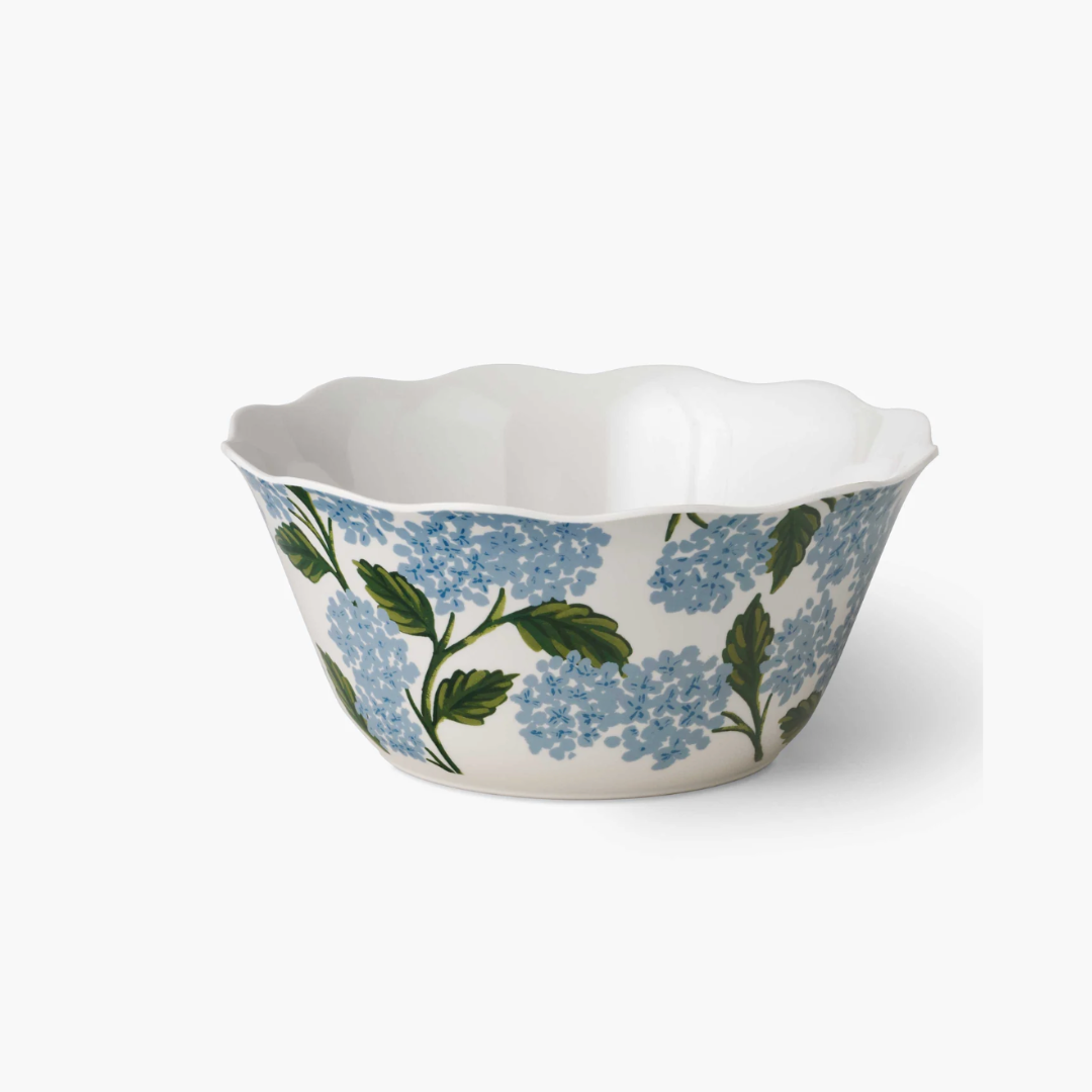 Hydrangea Melamine Serving Bowl
