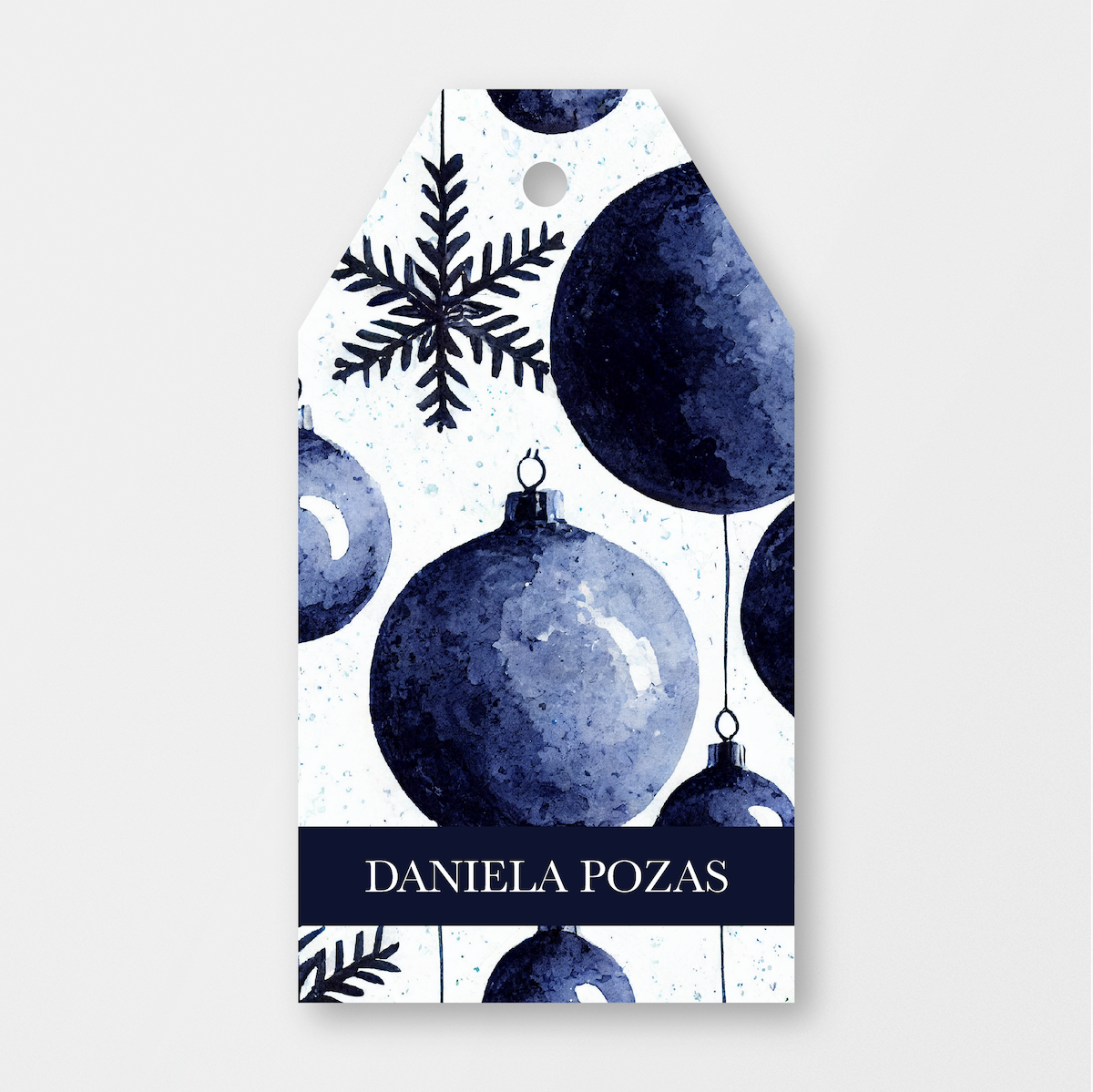 Blue Ornaments Tag