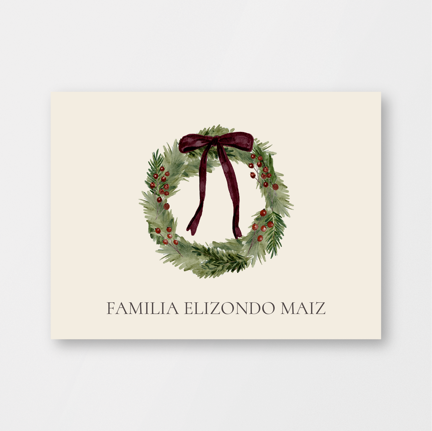 Berry Wreath Card