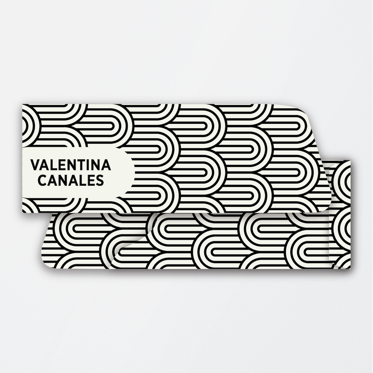 Black and White Geometric Money Holder