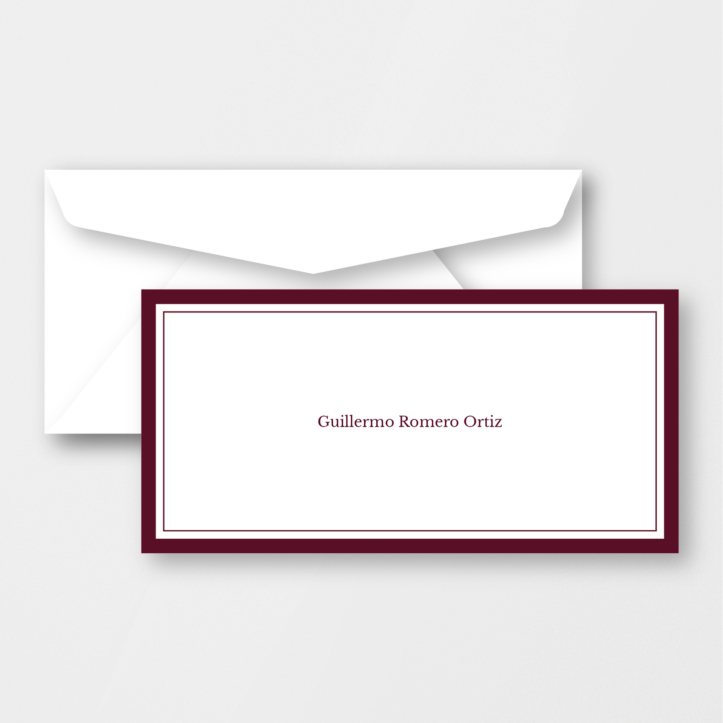 Burgundy Double Frame Envelope