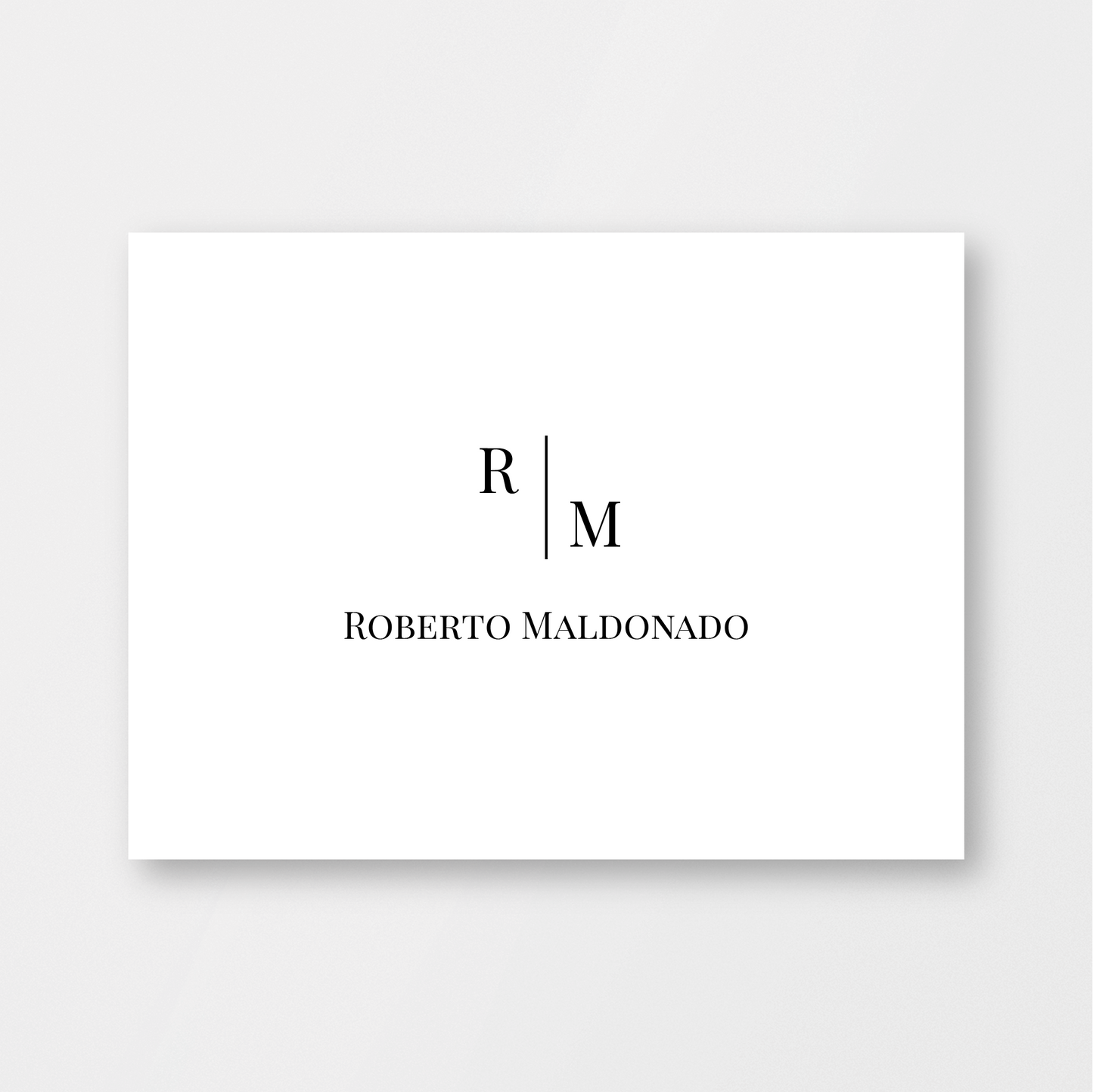 Centered Initials Card