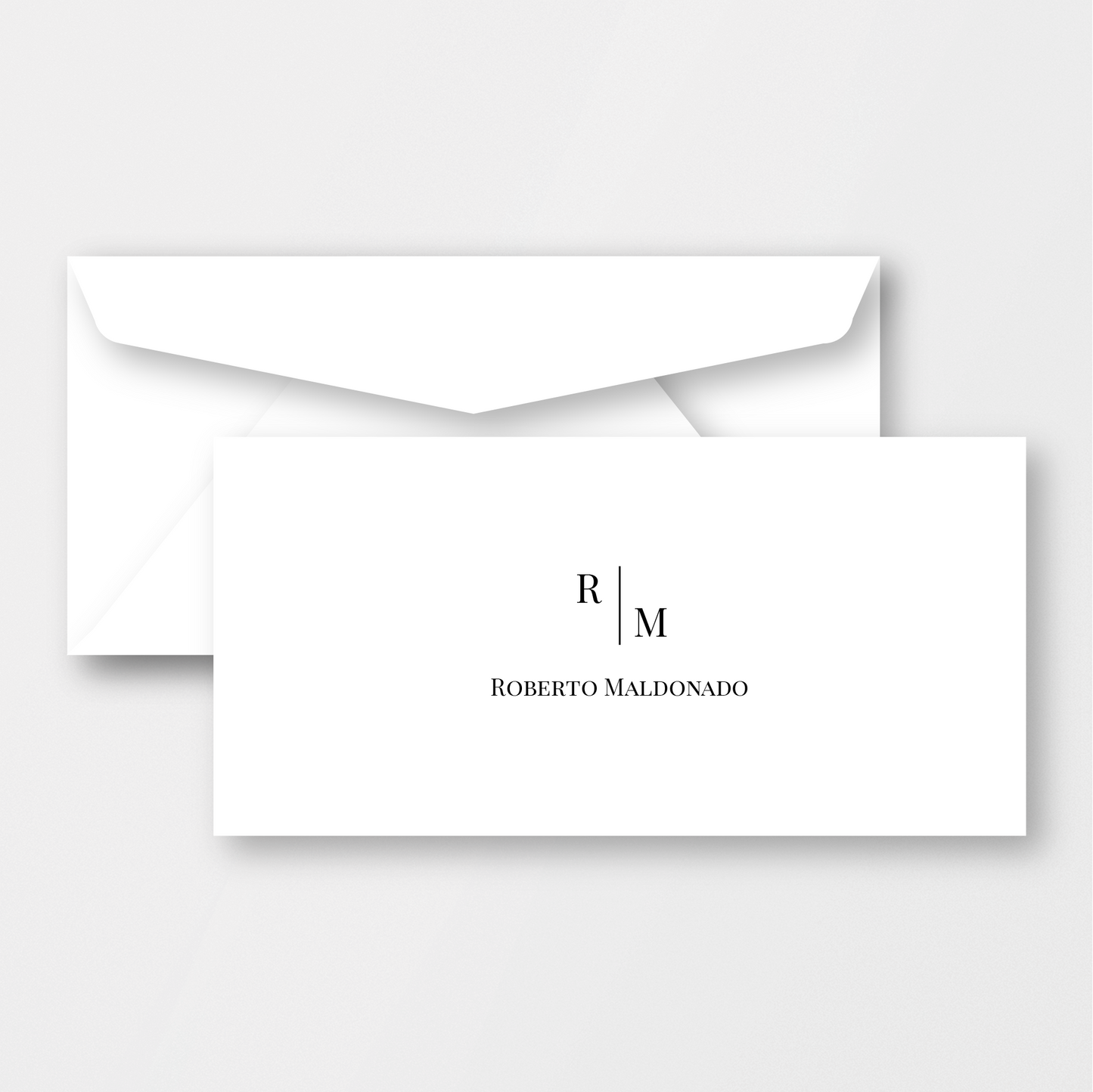 Centered Initials Envelope
