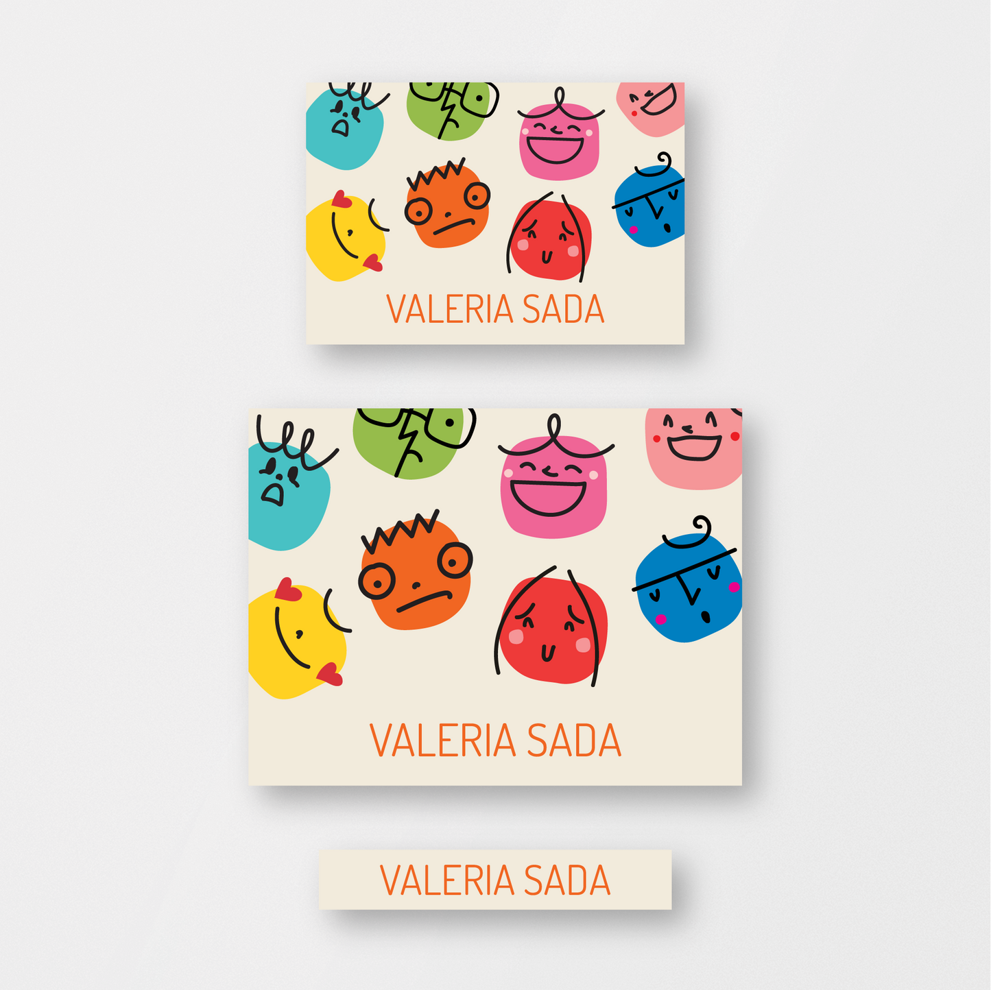 Doodle Faces Zoom Stickers