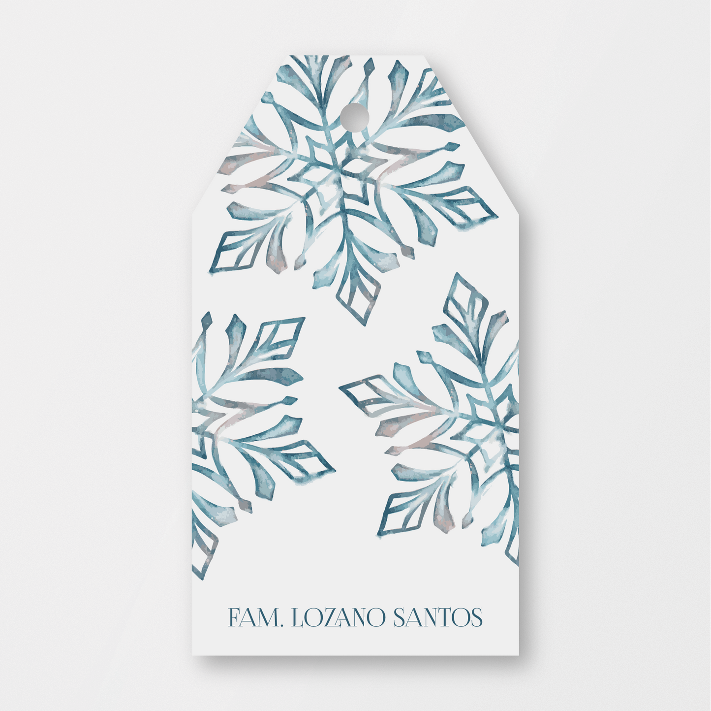 Frosted Snowflakes Tag