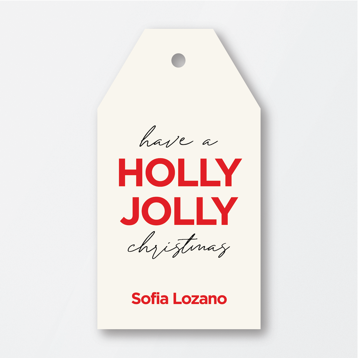 Holly Jolly Christmas Tag