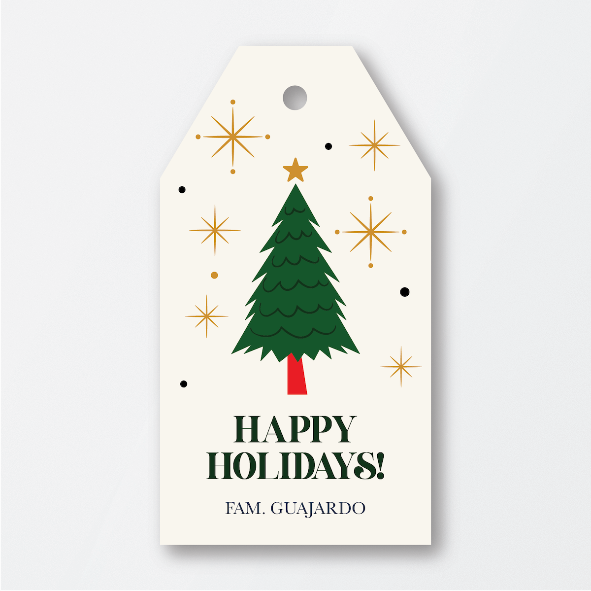 Happy Holidays Tree Tag