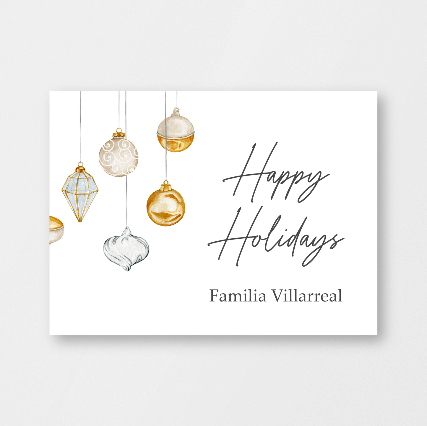 Holiday Ornaments Card