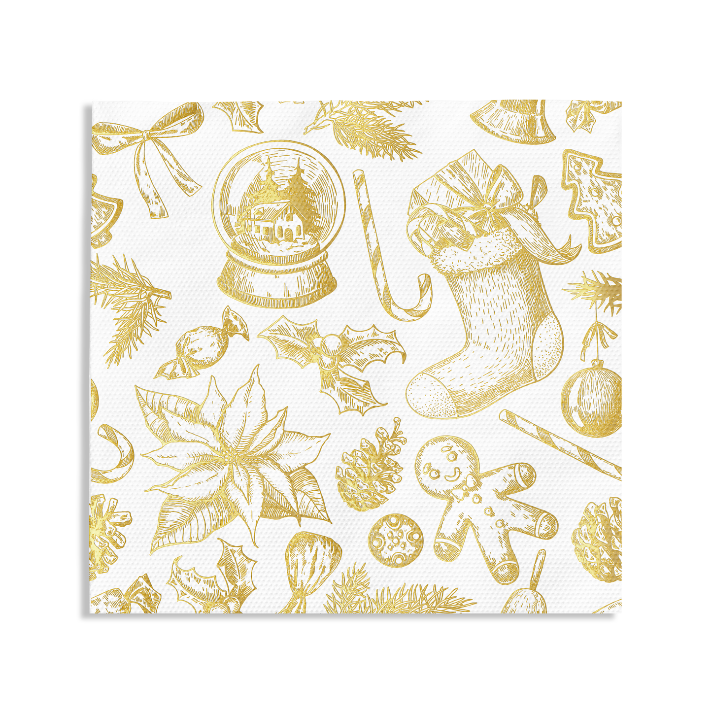 Gold Christmas Napkin