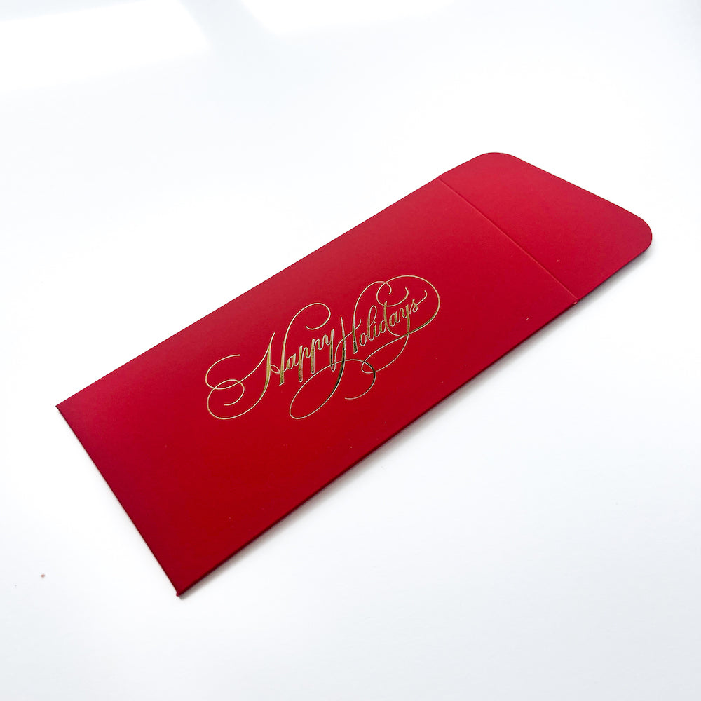 Red Happy Holidays Envelope