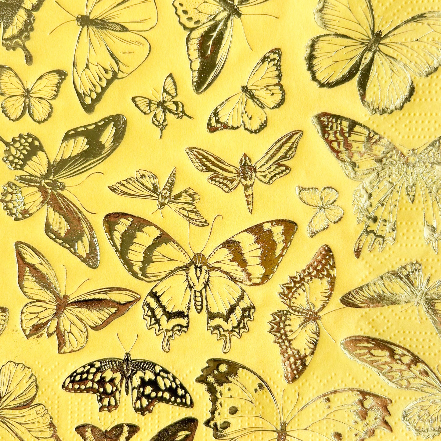 Butterfly Symphony Lunch Napkin - Yellow