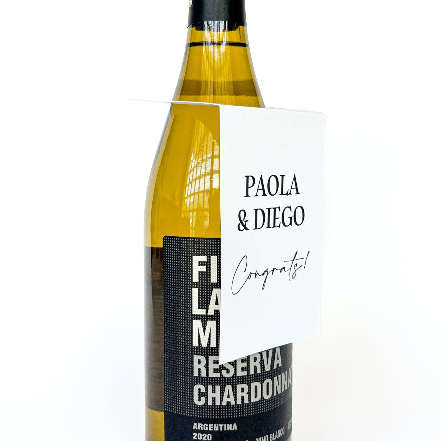 FELICITACIONES VINO ETIQUETA