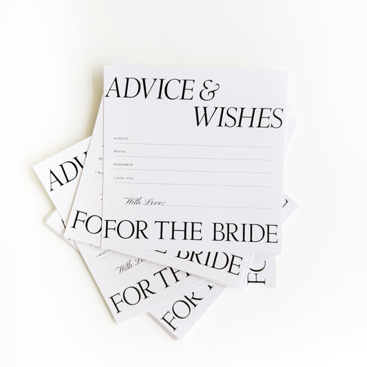 Advice & Wishes for the bride