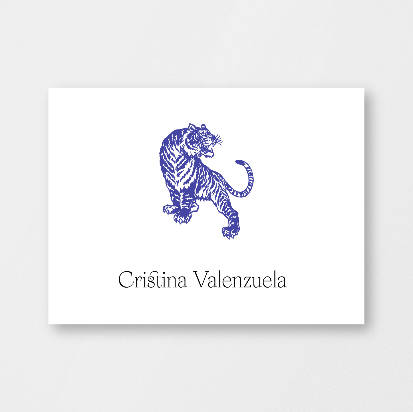Indigo Tiger Card