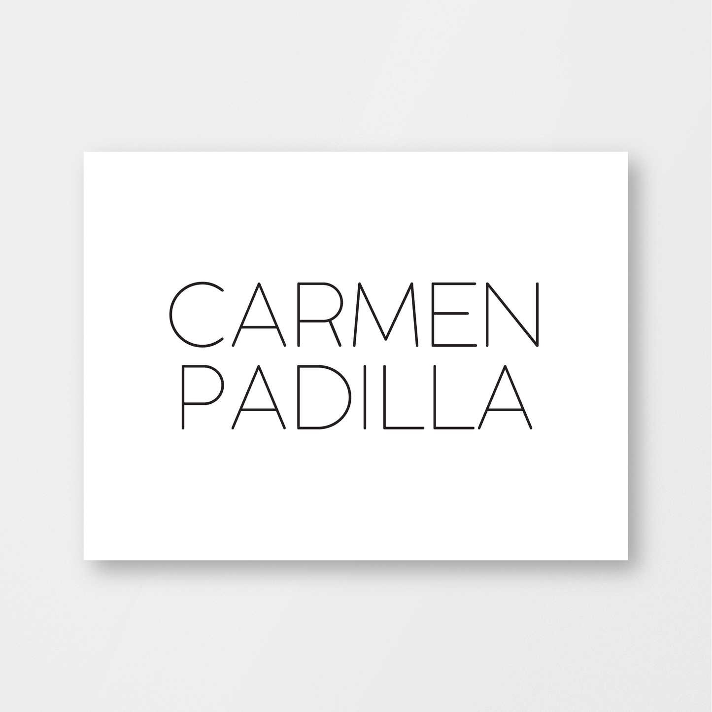 Tarjeta individual Marfil San Serif