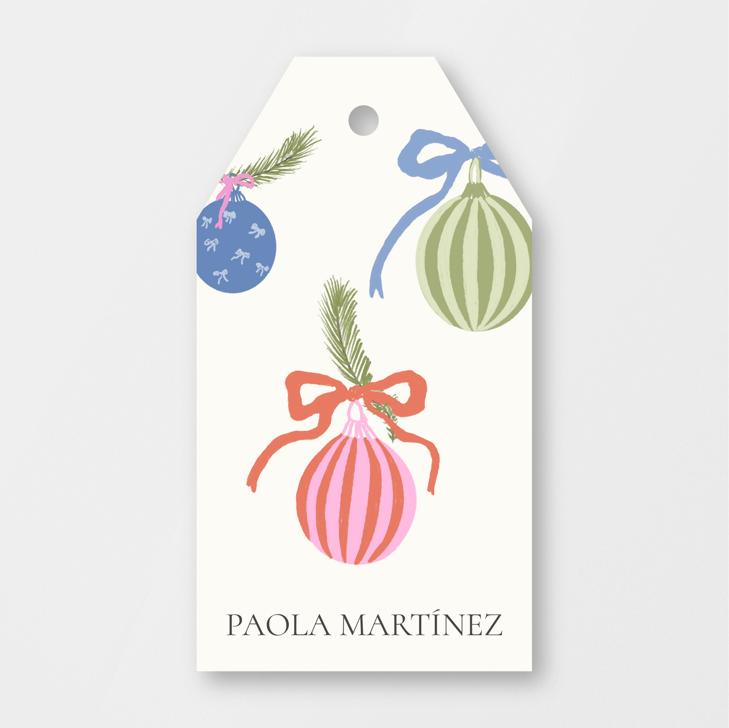 Pastel Baubles Tag