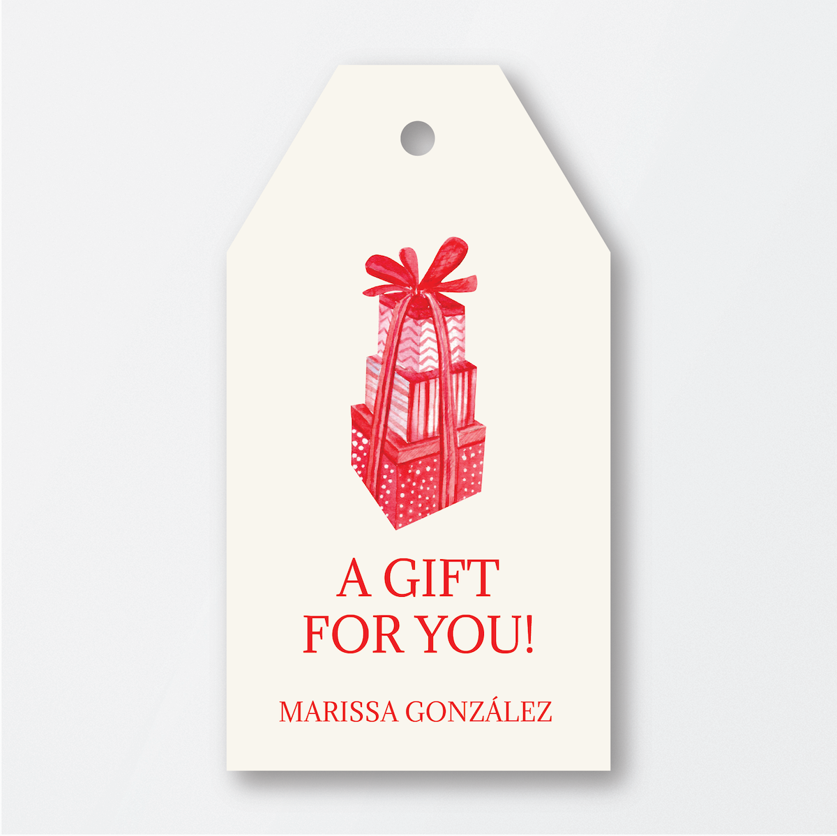 Red Gift Tag