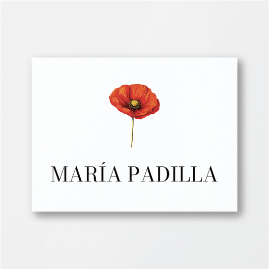 Red Flower Card