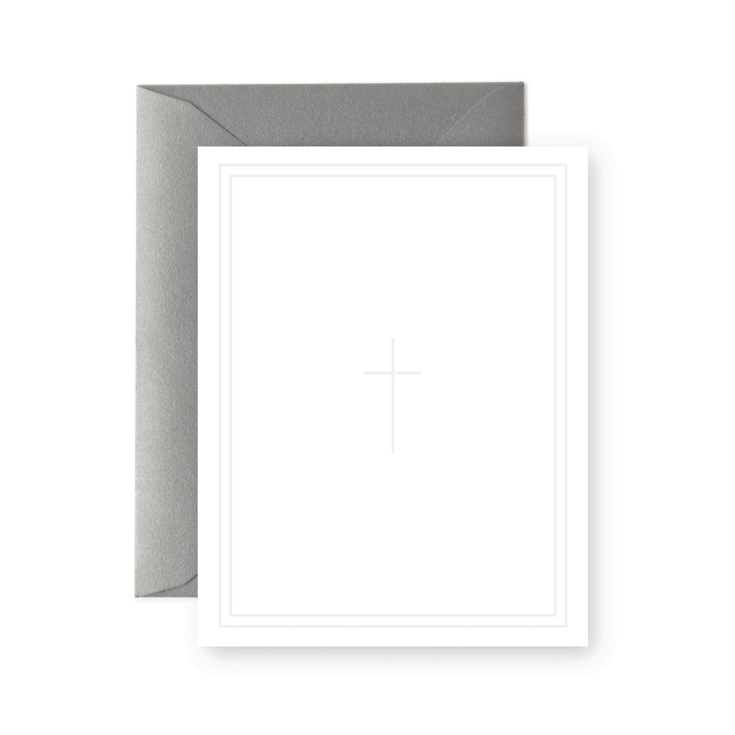 White Cross Greeting Card
