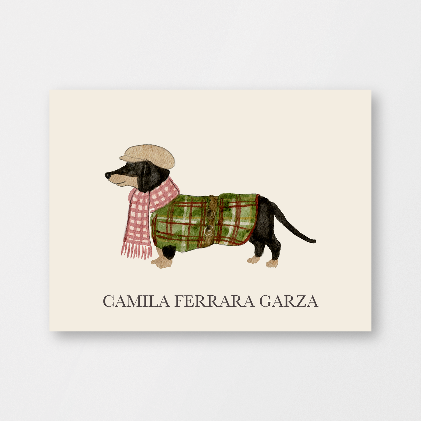 Winter Dachshund Card