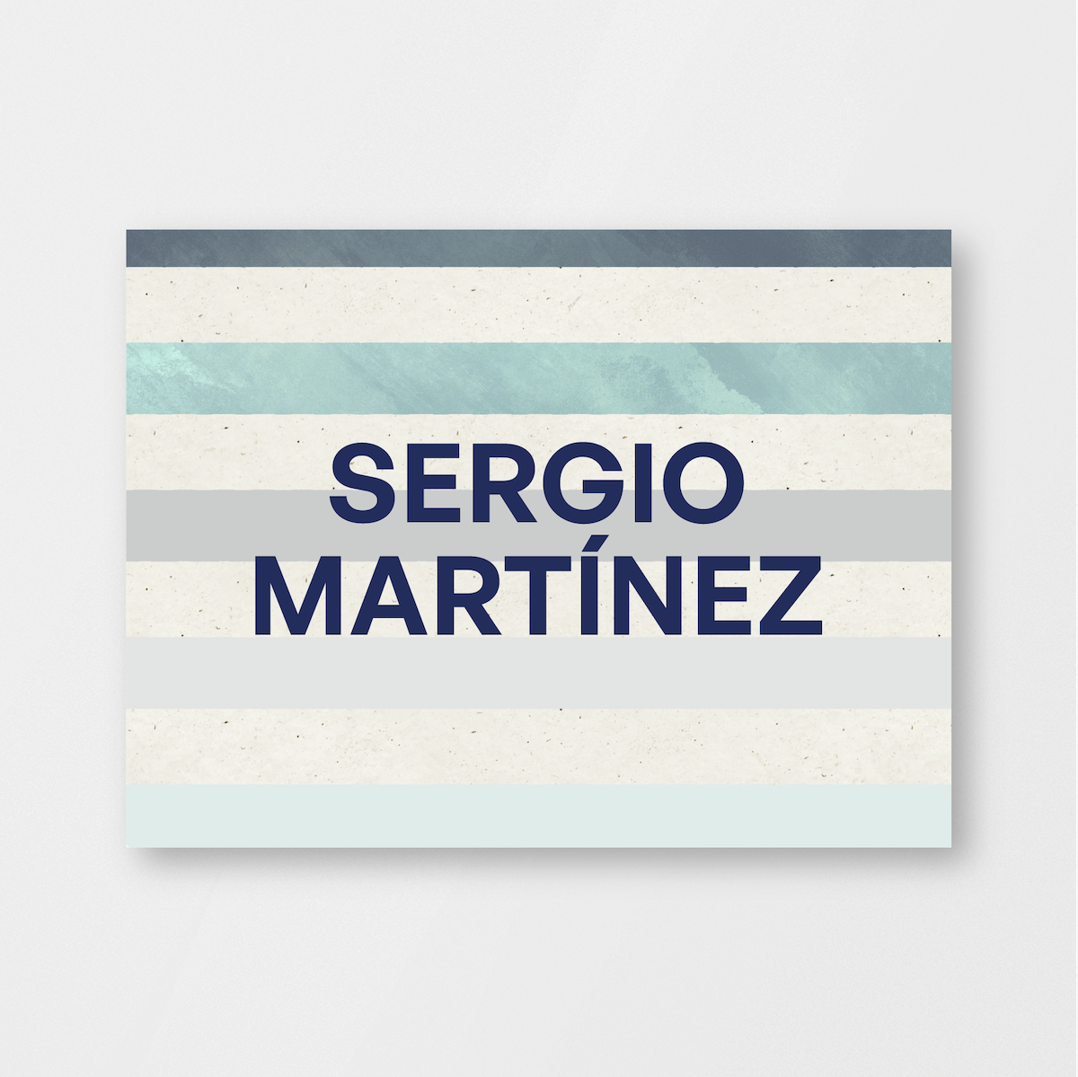 Tarjeta Única Rayas Azules