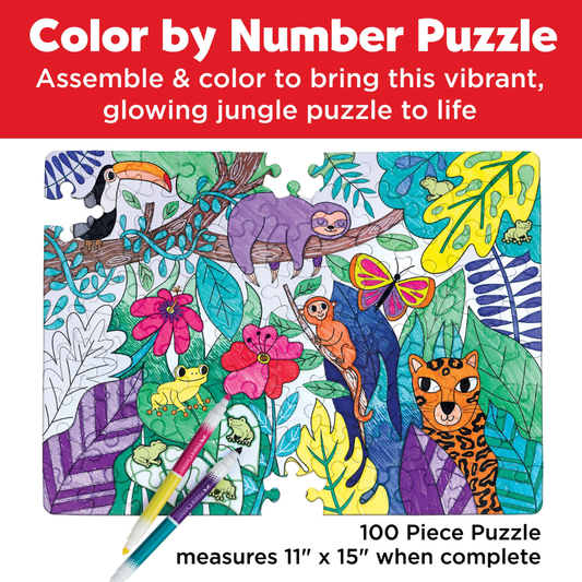 Color By Number Puzzles - Jungle