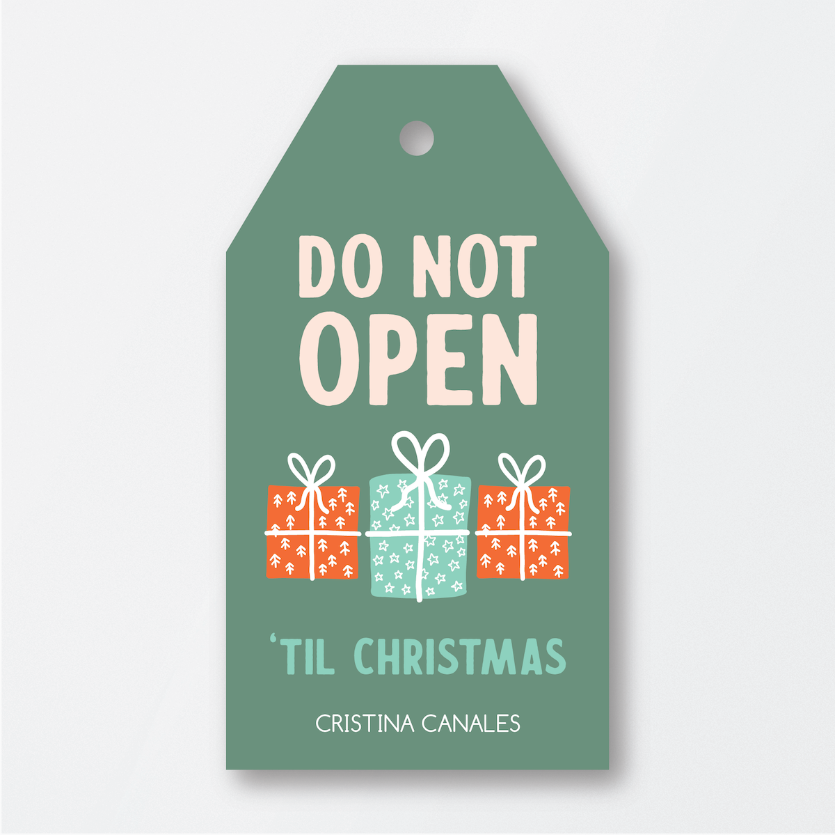 Do Not Open 'Til Christmas Tag