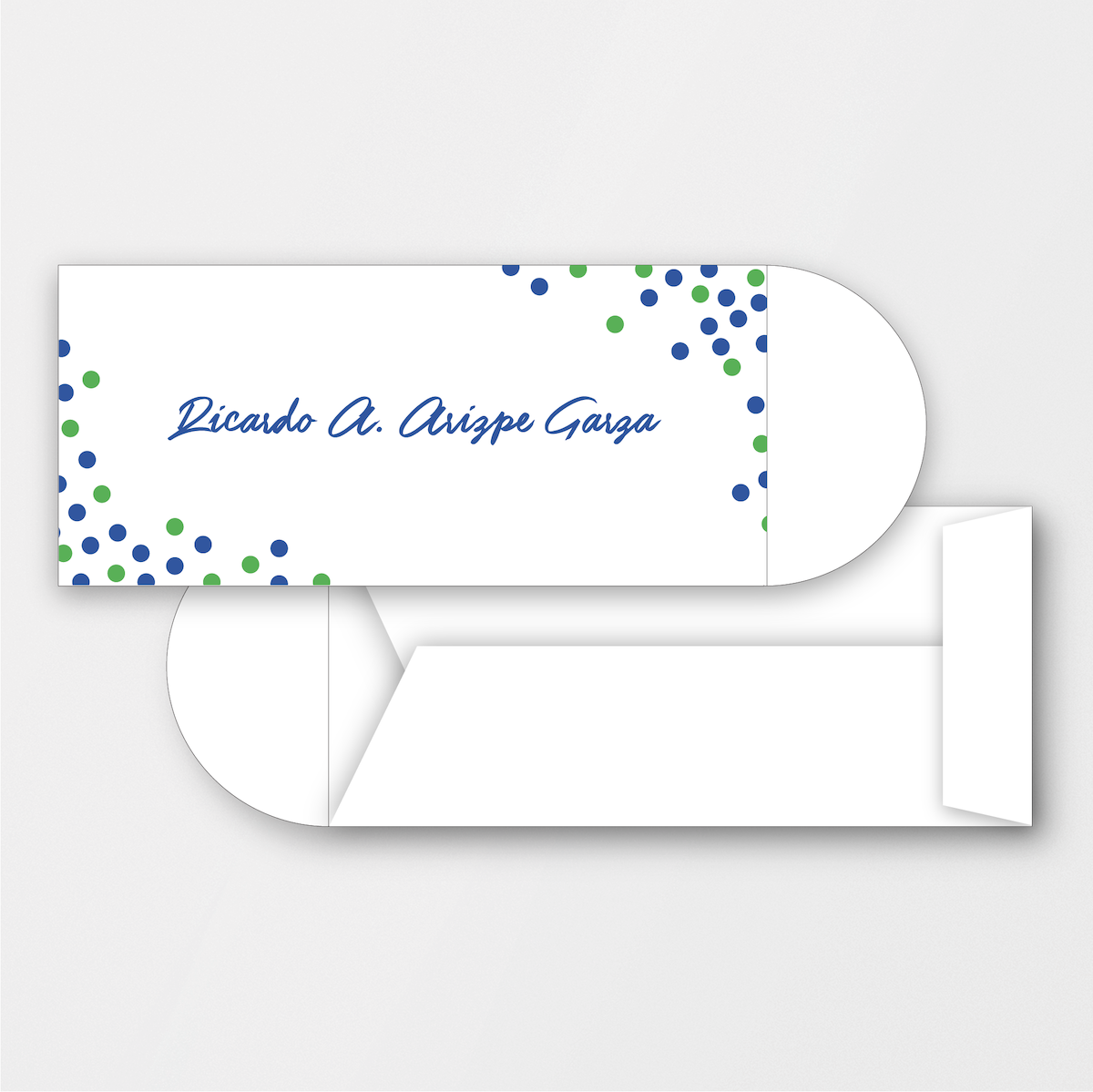 Green & Blue Polka Dots Money Holder