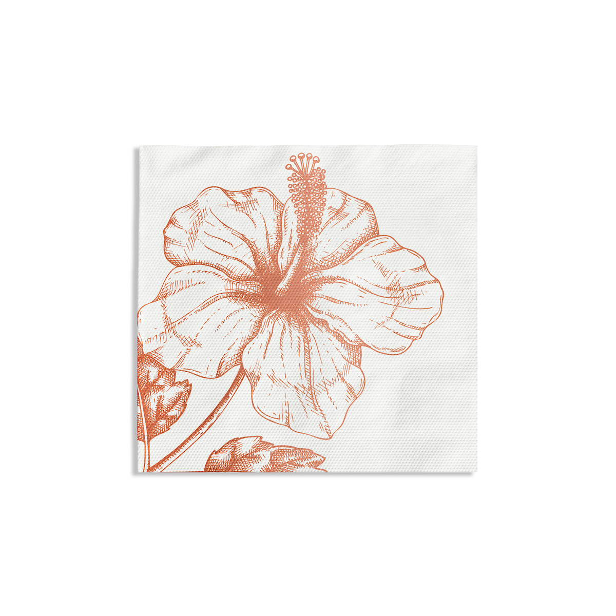 Rose Gold Hibiscus Cocktail Napkins