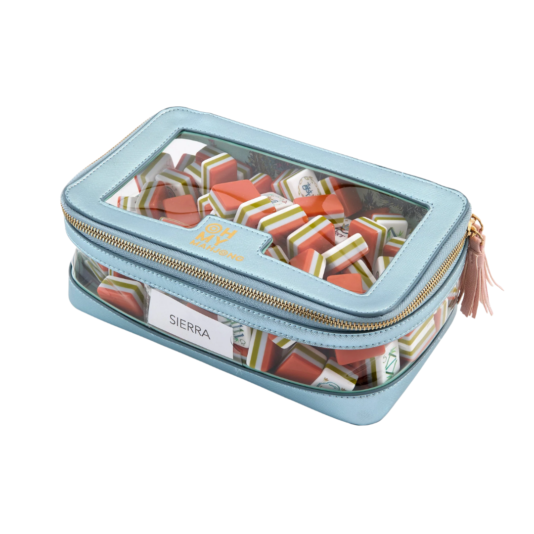 PRE-ORDER Metallic Light Blue Tile Storage Bag