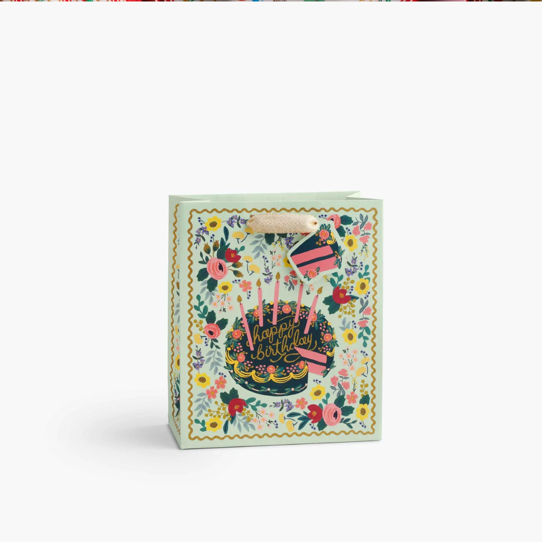 Floral Cake Medium Gift Bag