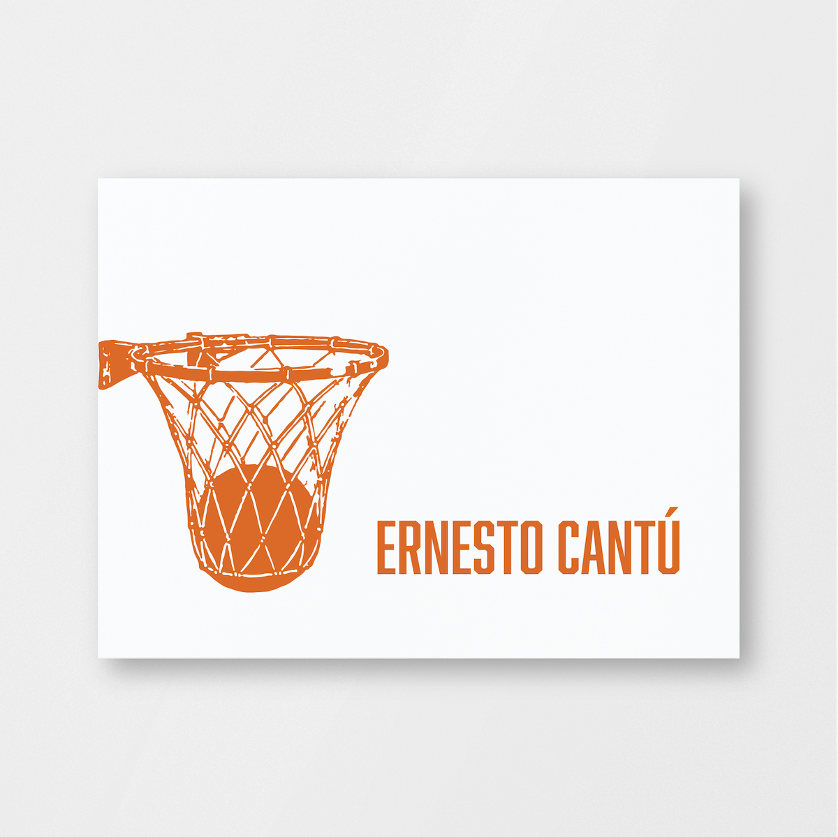 Tarjeta individual de aro de baloncesto