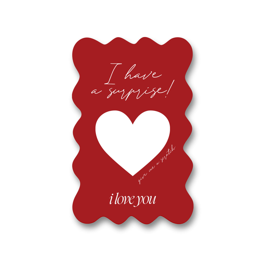 Scratch Valentine Red Card