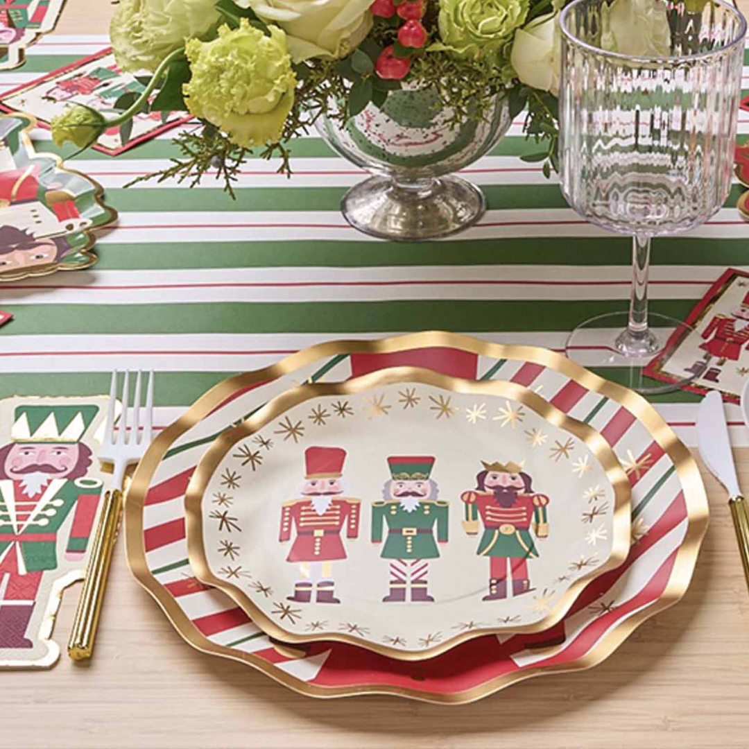 Wavy Salad Plate Nutcracker - Christmas
