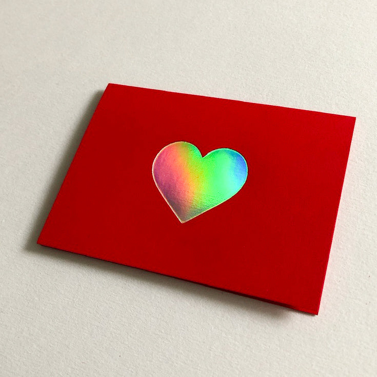 Heart Holographic Card