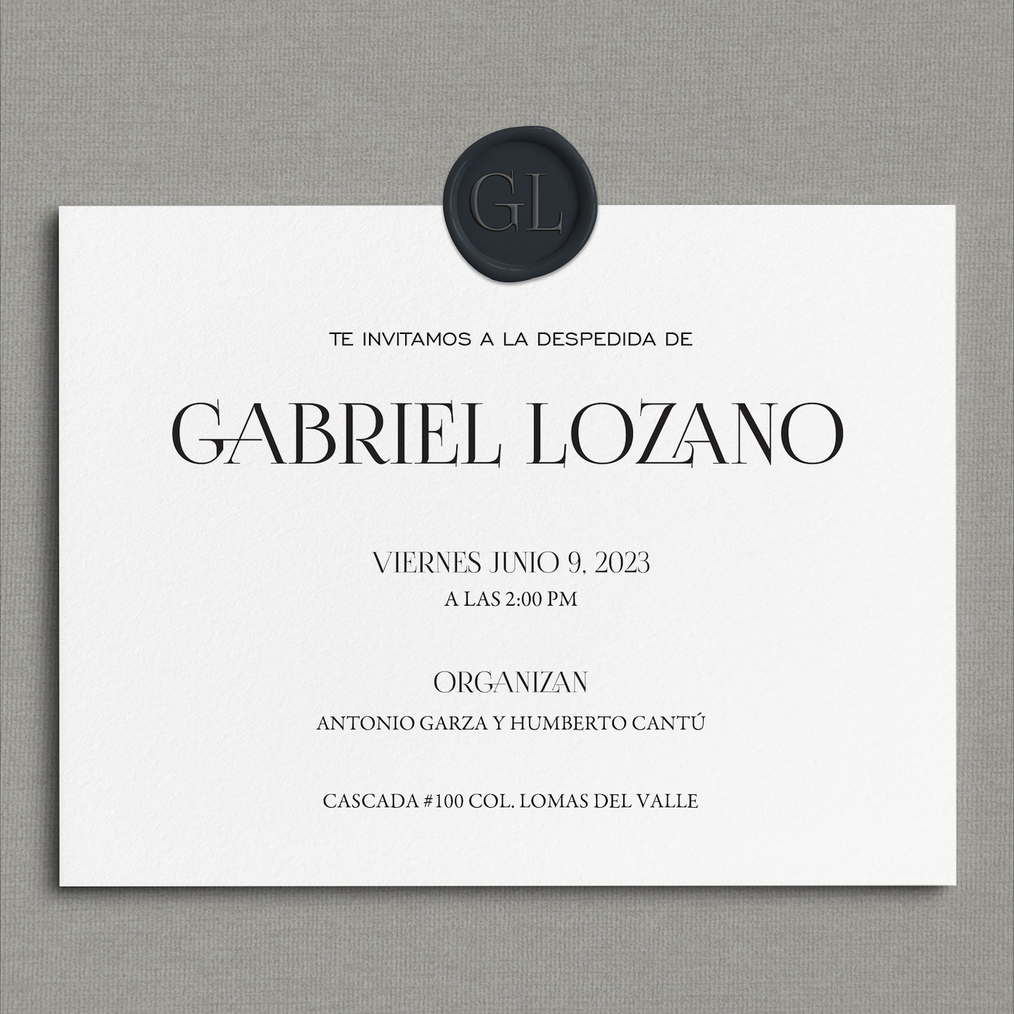 Invitación minimalista moderna