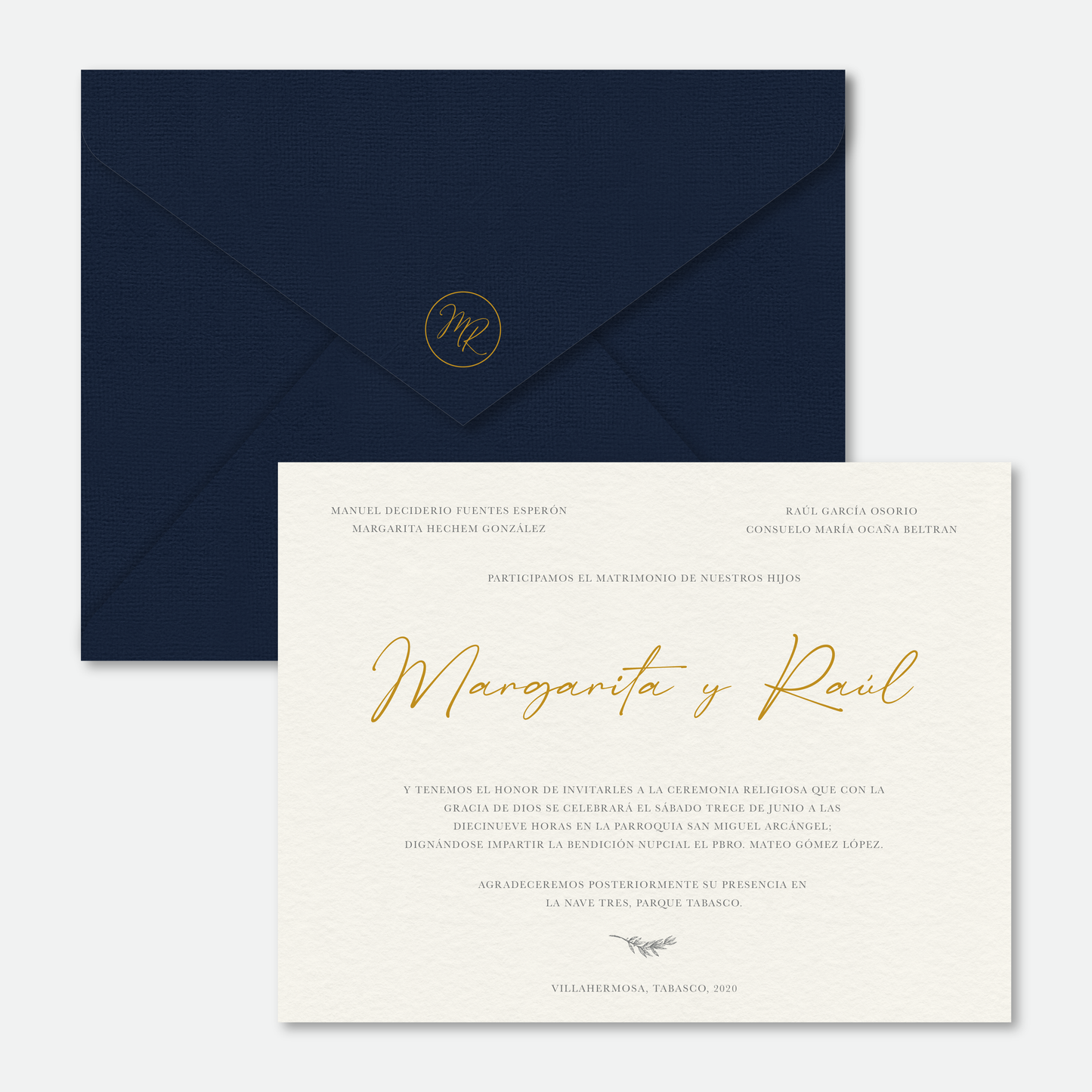 MR Wedding with blue envelope