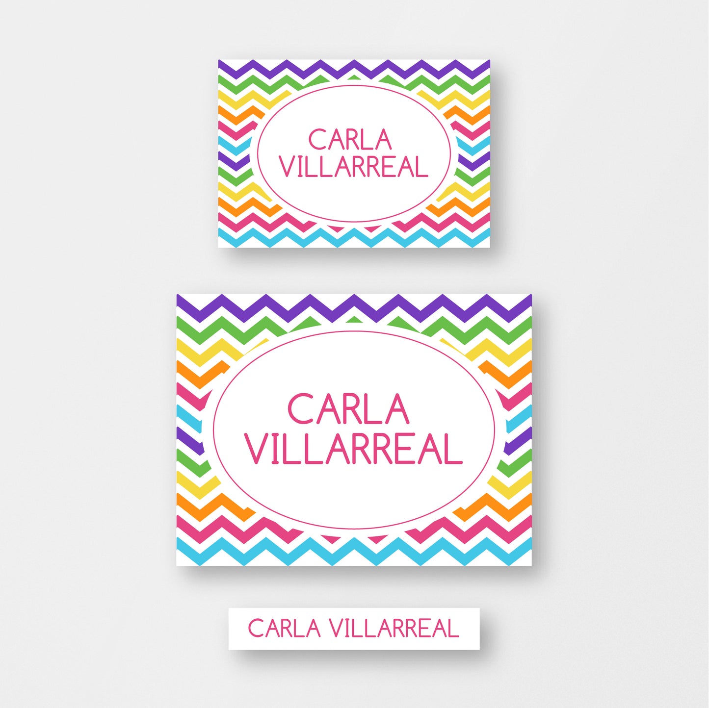 Rainbow Zigzag Stickers