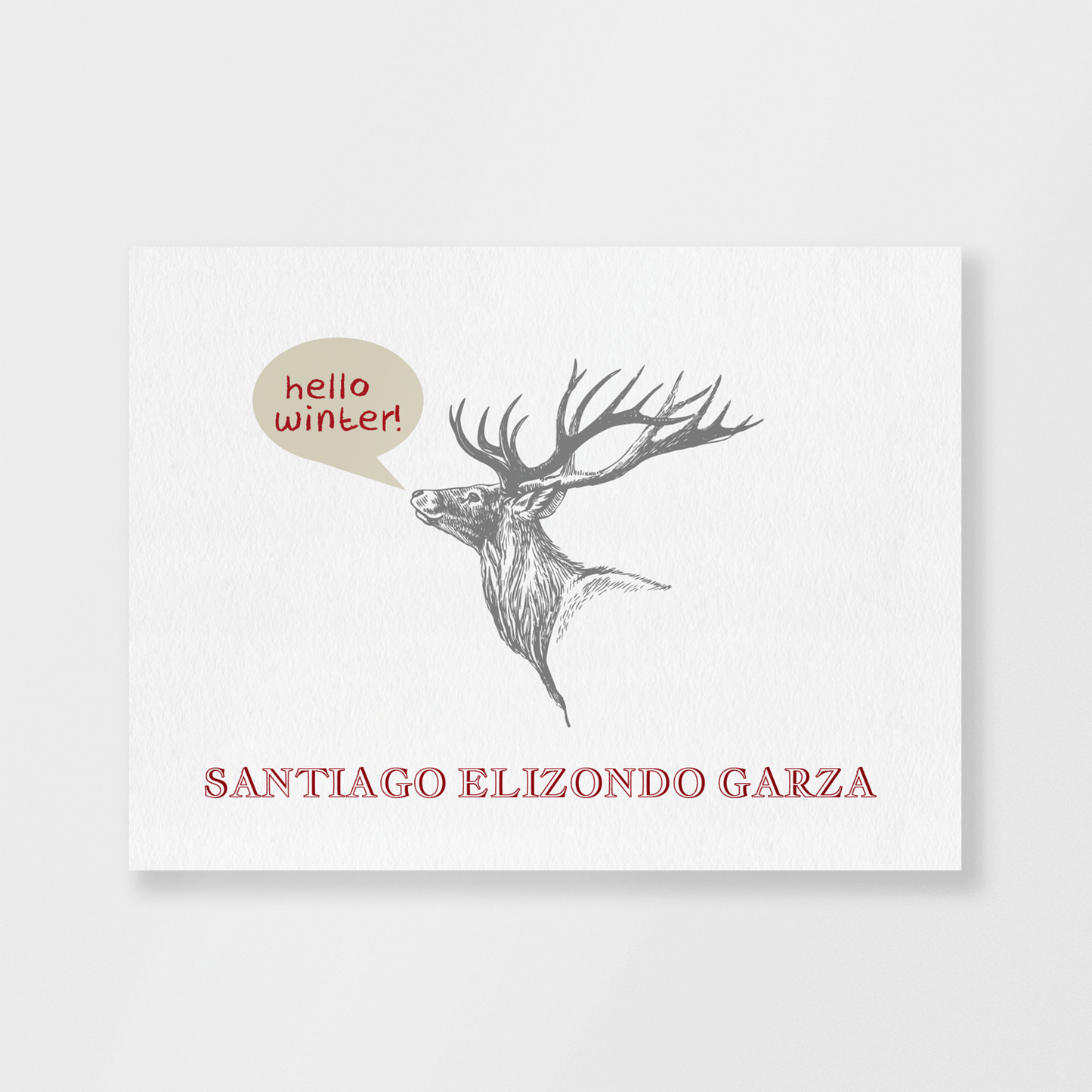 TARJETA HOLA INVIERNO