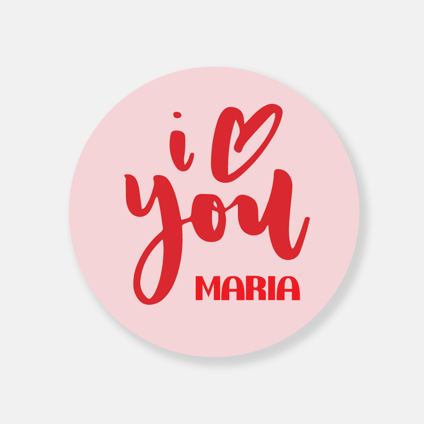 PINK I LOVE YOU STICKER