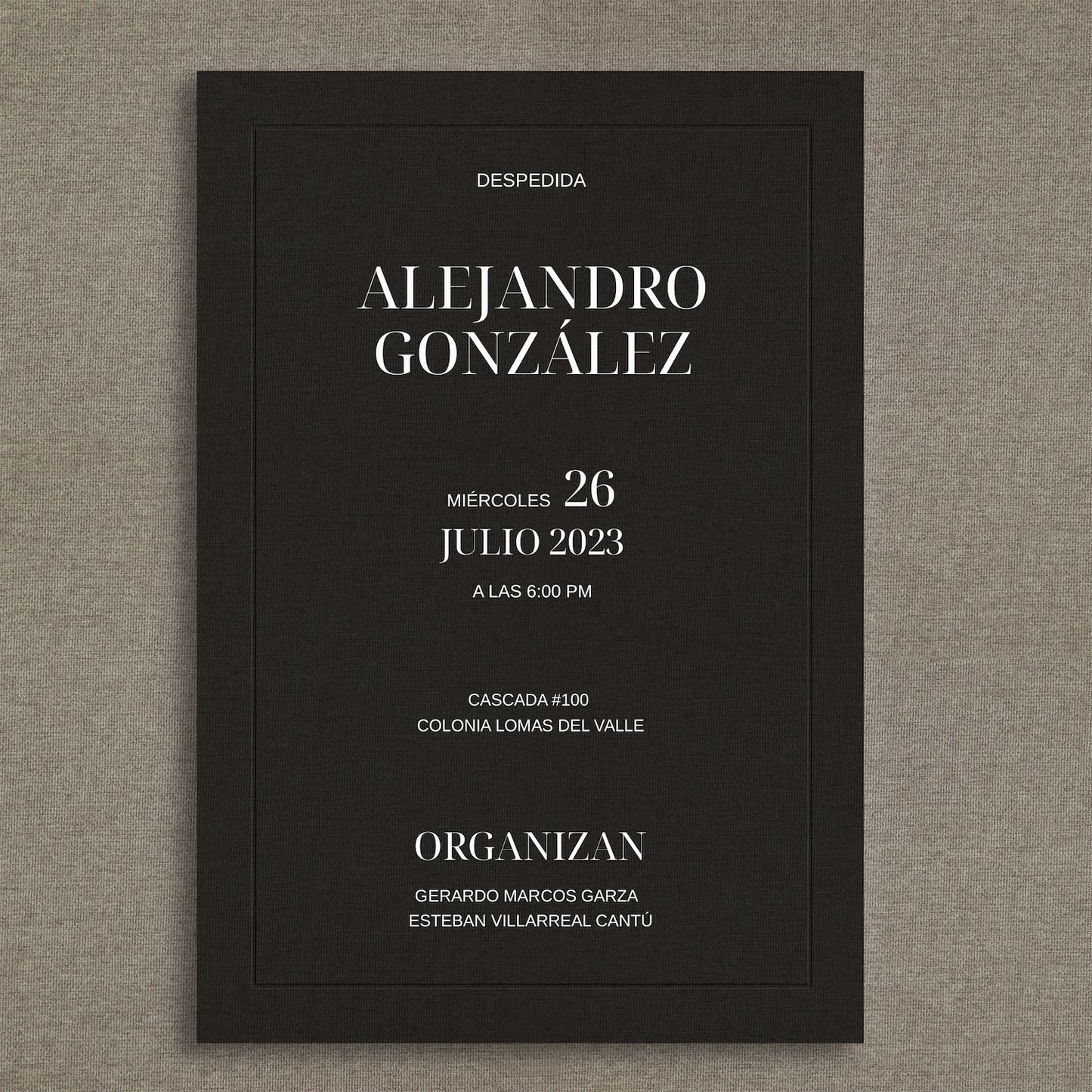 Black Elegant Invitation