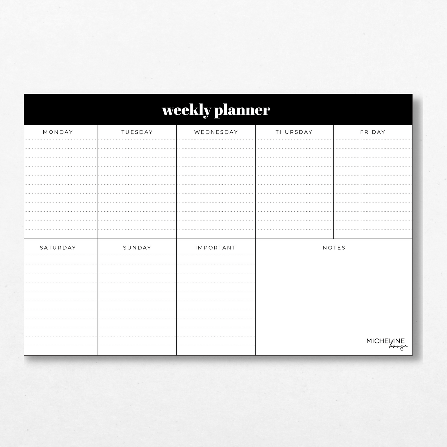 Weekley Planner