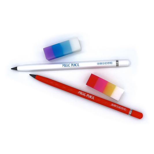 Magic Pencil & Eraser Set - White