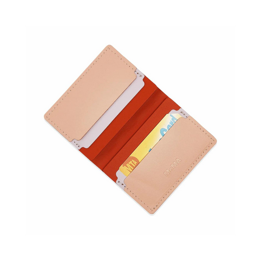 Recycled Leather Cardholder, Pink