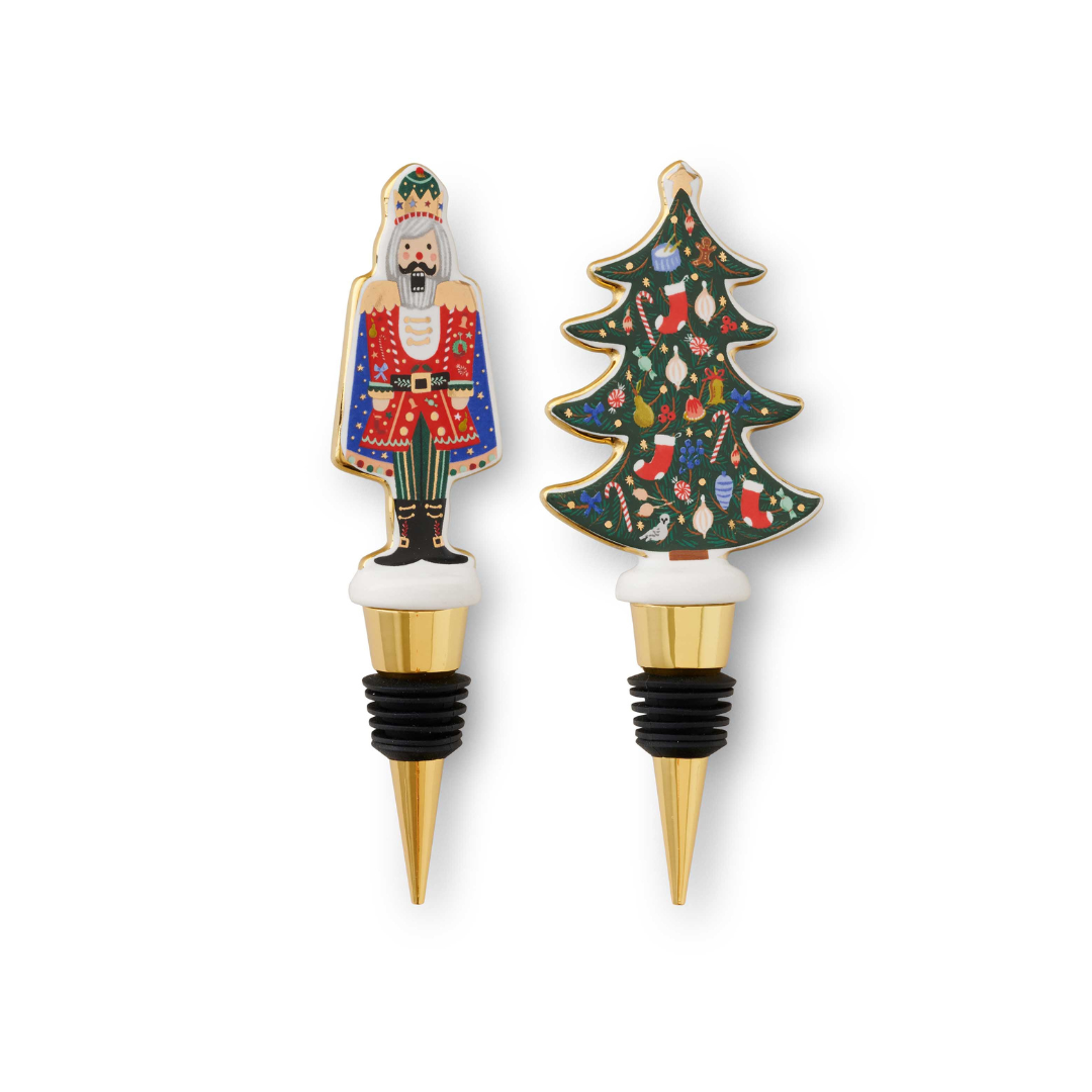 Nutcracker Porcelain Wine Stopper Set