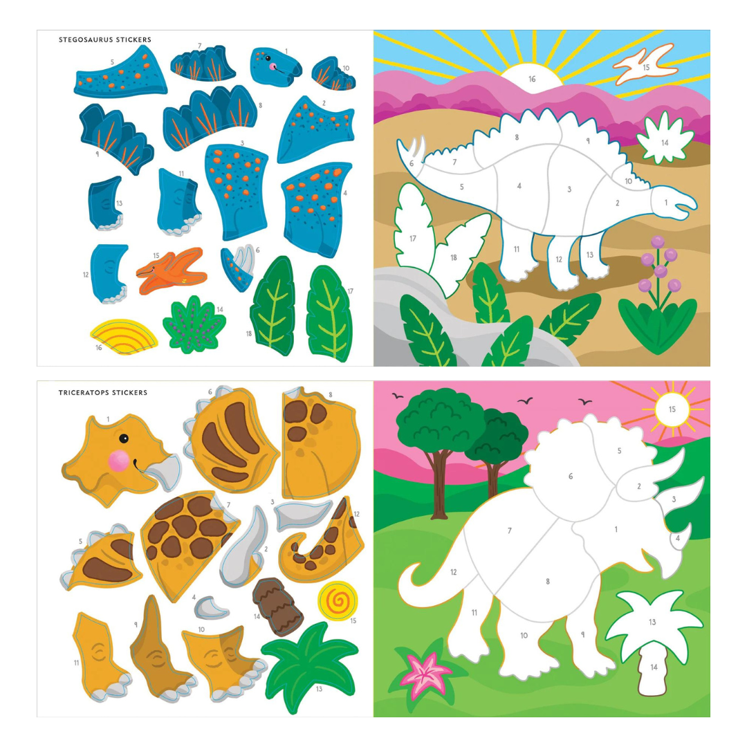 First Colorby Sticker Dinosaurs