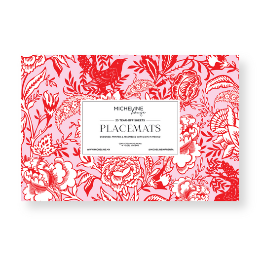 Red peonies Paper Placemats
