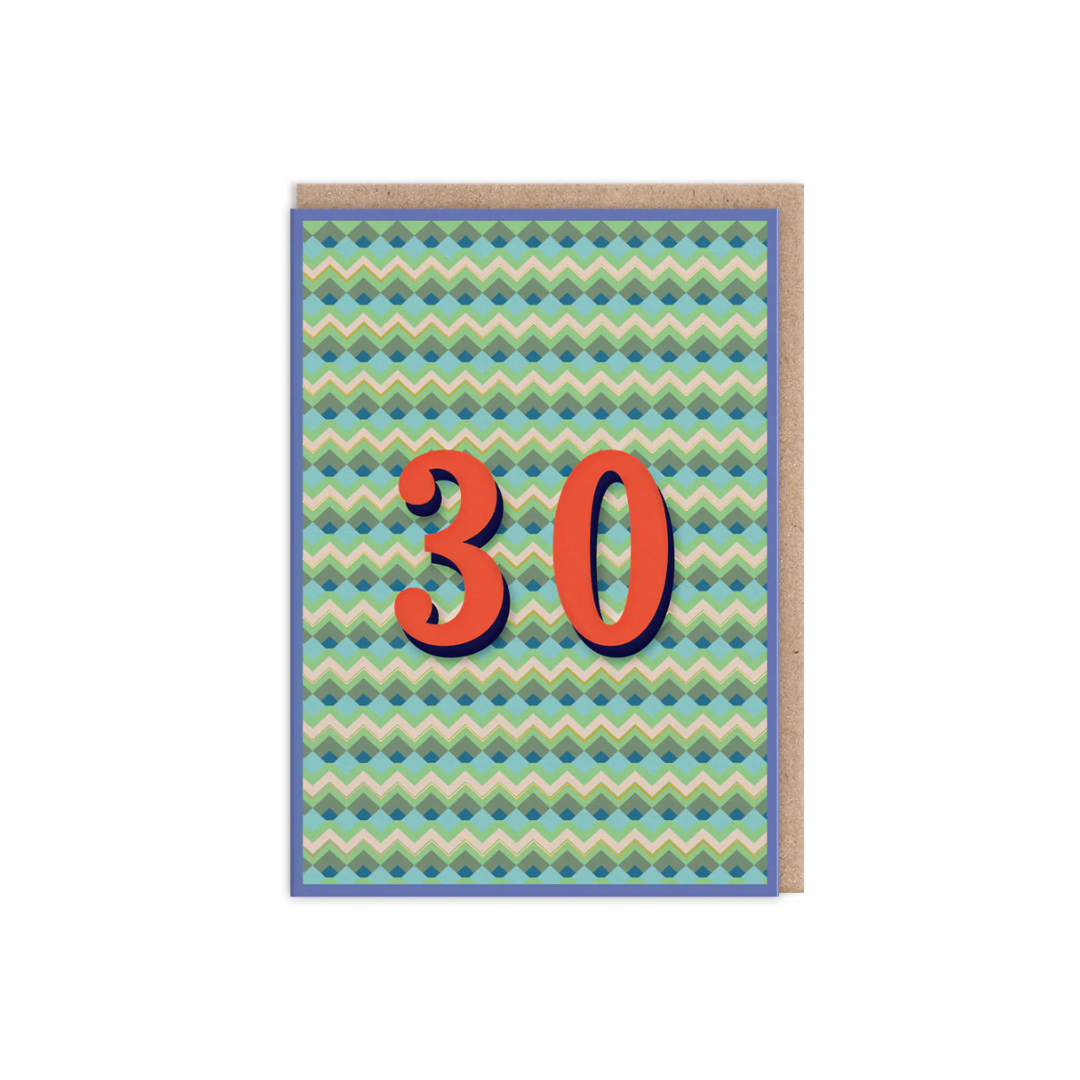 30 Geometric Birthday Card